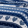thumbnail image 4 of Heartfelt Valentine Micro Plush Blanket Navy - Queen 86 x 86, 4 of 5