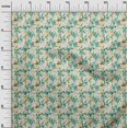 thumbnail image 3 of oneOone Silk Tabby Turquoise Green Fabric Abstract Floral Fabric For Sewing Printed Craft Fabric By The Yard 42 Inch Wide, 3 of 4