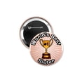 thumbnail image 1 of 1 Pack - Worlds Best Sister #1 Trophy Pinback Button - 3 Inch, 1 of 1
