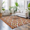 thumbnail image 3 of 3'x5' Area Rugs, Boho Indoor Outdoor Area Rug for Living Room Bedroom, Abstract Geometric Ethnic Bohemia Textured Washable Bathroom Rugs Kitchen Floor Carpet Mats Home Decor Aesthetic, 3 of 8