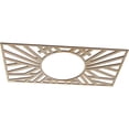 thumbnail image 2 of 36"W x 18"H x 13 3/8"ID x 1/4"T Hoover Wood Fretwork Pierced Ceiling Medallion, Birch, 2 of 3