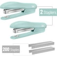 thumbnail image 5 of Mr. Pen- Staplers for Desk, 2 Pack with 200 Staples, 20 Sheet Capacity, Green, Office Stapler, Desk Stapler, Stapler with Staples, Stapler Set, 5 of 8