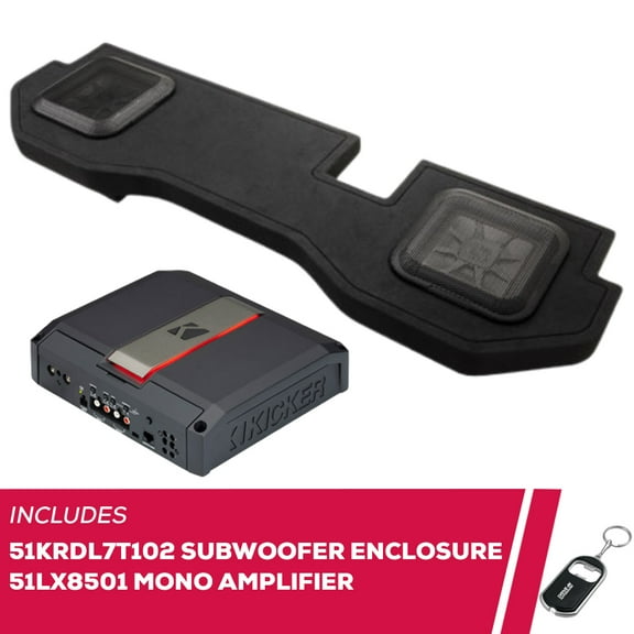 New Kicker 51KRDL7T102 Dual 10" L7T Enclosure & 51LX8501 Mono Amp w/ Wiring Kit