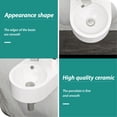 thumbnail image 4 of Wall Mounted White Ceramic Bathroom Sink - 13x10.49 Inch, To Stains, Space Saving Inch Mount Ceramic, White, Low Water Absorbing, Acid, 4 of 5