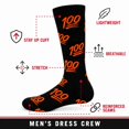 thumbnail image 4 of COUVER Unisex 100 Score Cushioned Crew Socks Black Orange Size 10-13 2-Pack (4 Count), 4 of 6