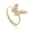 Gold, variant on Rose Gold Butterfly Open Band Ring for Women, Delicate Wing Statement Ring with Soft Sparkle