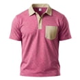 thumbnail image 3 of Ceisia Men's Slim Fit Colorblock Polo Shirts, Breathable Stretch Casual Summer Tops with Chest Pocket Gifts, 3 of 6