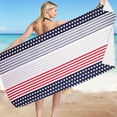 thumbnail image 2 of SLYNSHome American Flag Beach Towel 23.6x47 inch Quick Dry Lightweight Sand Free Microfiber Suede Beach Towels for Beach Pool Swim Bath Camping Picnic Yoga, 2 of 7
