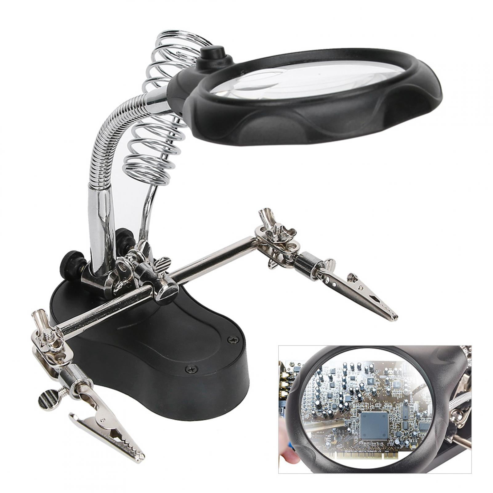 Mgaxyff Magnifier Soldering Station Multifunctional With LED Magnifying