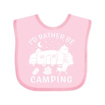 Inktastic I'd Rather Be Camping Boys or Girls Baby Bib