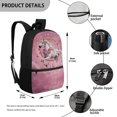 thumbnail image 5 of Uourmeti Pink Floral Horse Dreamcatcher Side Pockets Backpack for Travel Daily Use, Durable School Backpack Large Capacity Student Bookbag, 5 of 6