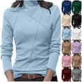 thumbnail image 6 of qucoqpe Womens Mock Turtleneck Pullover Velvet Tops Fall Winter Fashion Outfits Lightweight Stretch Long Sleeve Base Layer Shirts Basic Tunic Blouse, 6 of 6