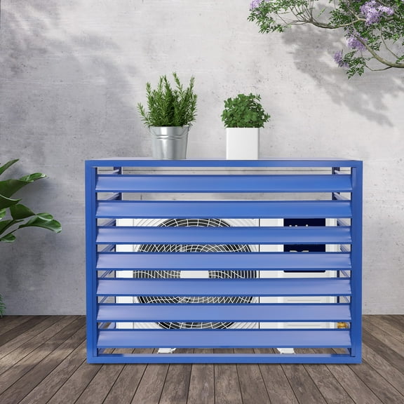 ToppiJoy 2–3P Air Conditioner Fence for Outdoor Units, Privacy AC Fence Cover Protection Fence Blue