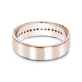 thumbnail image 2 of Unisexd Solid Natural Round 0.3 Ctw Diamond Wedding Band For Him And Her (Rose Gold Size 7), 2 of 3
