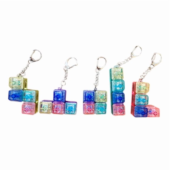 5 Pcs Keyboard Fidget Toy Portable Keychain Clickers for Stress Relief and Focus Enhancement for Kids and Adults