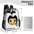 thumbnail image 2 of Bendy And The Ink Machine Clear Backpack See Through Backpack Heavy Duty Bookbag Transparent Bag for Colleges School Work Sport Travel, 2 of 7