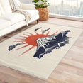 thumbnail image 1 of Japanese Rugs for Living Room - 2x3 Rug - Japanese Rug - Japan Mount Fuji Area Rug - Red Sun Mountain Rugs - Asian Style Carpet, 1 of 7