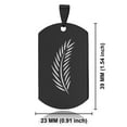 thumbnail image 2 of Stainless Steel Religious Palm Branch Dog Tag Pendant Necklace, 2 of 3