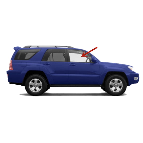 Passenger Right Side Front Door Window Door Glass Compatible with Toyota 4Runner 2003-2009 Models