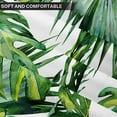 thumbnail image 6 of Set of 2 Throw Pillow Covers Tropical Watercolor Artistic Modern Green Palm Leaf Decorative Pillow Cases Home Decor Standard Square 18x18 Inches Summer White Pillowcases, 6 of 6