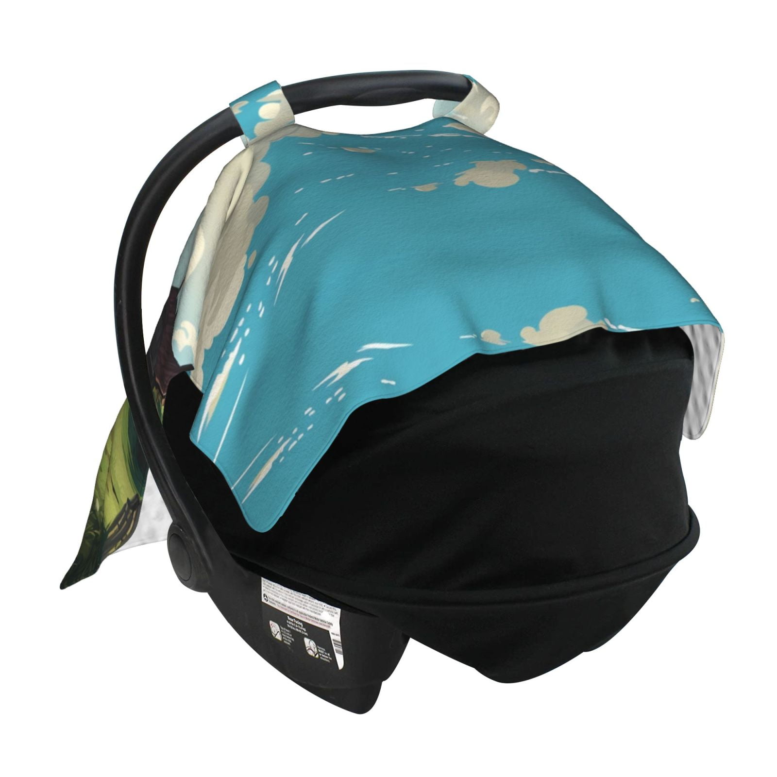 Car Seat Cover Baby - Prairie Pasture Cow Breathable Infant Car Seat Cover for Baby Carseat, Lightweight Comfort Baby Essentials Must Haves Newborn Stuff for Girl Boy