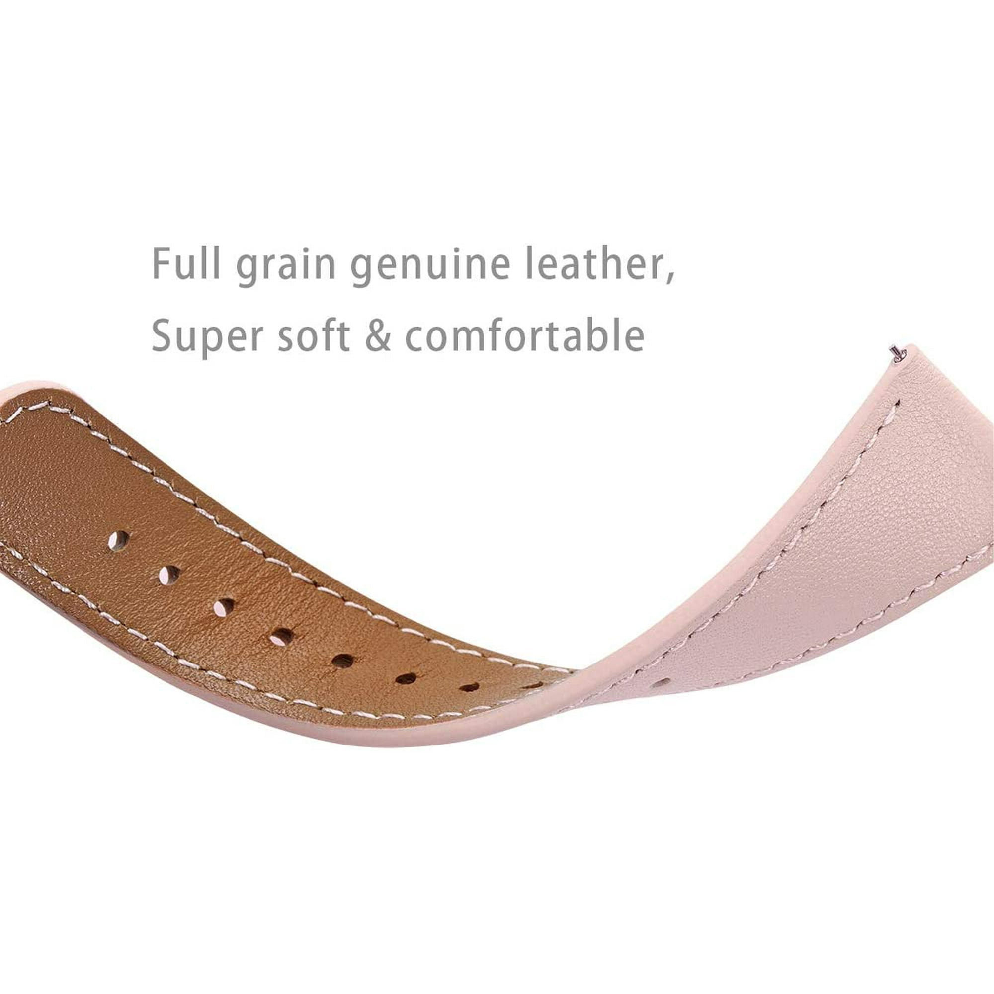 for Fitbit Versa Bands, Top Grain Leather Band Replacement Strap