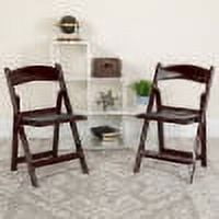 BizChair Folding Chair - Red Mahogany Resin - 4 Pack 1000LB Weight Capacity