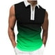 thumbnail image 1 of Camisas de Suéter para Hombre, Gradación de Impresión Turndown Cuello Tanque Deportivo, Moda Casual sin Mangas Top, 1 of 8