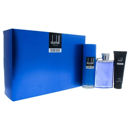 - Desire Blue London by Alfred Dunhill for Men - 3 Pc Gift Set 3.4oz EDT Spray, 3oz Shower Gel, 6.6 oz Body Spray
