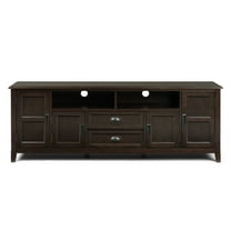 Burlington 72 inch Wide Solid Wood TV Stand in Mahogany Brown For TVs up to 80 inches
