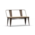 thumbnail image 2 of Furniture of America Fredrick Industrial Metal Dining Bench, Natural Elm, 2 of 7