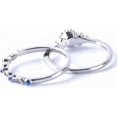 thumbnail image 2 of Women Artificial Zircon Ring Two-Piece Ring Inlaid Rhinestones Birthday Size 6-10 (Blue, Size 10), 2 of 4