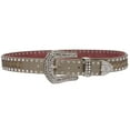 thumbnail image 3 of Western Snap On Rhinestone Braided Leather Belt, 3 of 6
