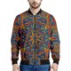thumbnail image 3 of Chaqueta con cremallera con estampado floral bohemio vintage para hombre, sudaderas casuales de manga larga con estampado de flores en 3D, chaquetas, abrigos, blusas de calle, 3 of 5