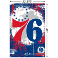 thumbnail image 3 of NBA Philadelphia 76ers - Maximalist Logo 23 Wall Poster, 22.375" x 34", 3 of 5