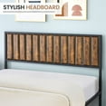 thumbnail image 6 of Hupicker 82.51" x 60.62" x 43.3" Queen Bed Frame with Wood Headboard, Platform Metal Bed Frame Queen with 14 Heavy Duty Steel Slats, More Sturdy, Noise-Free, No Box Spring Needed, 6 of 8