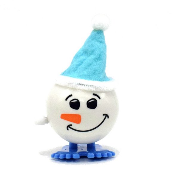 Papá Noel saltando en cadena, alce, pingüino, muñeco de nieve, juguete de cuerda, árbol de Navidad, regalos de Navidad