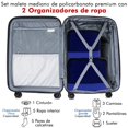 thumbnail image 3 of Maleta de Policarbonato EA1 24” Roja + 2 Organizadores de Ropa, 3 of 5