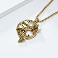 thumbnail image 3 of Vintage 14K Yellow Gold Athena Minerva Warrior Goddess Pedant Necklace for Men Women Gifts, 3 of 6