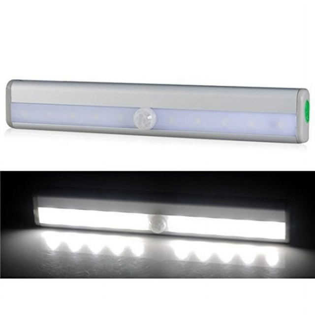 Luces de tira activadas por movimiento Tira de luces LED con sensor de movimiento Tira de luces para armario, caja fuerte para armas, gabinete, despensa (blanco frío)