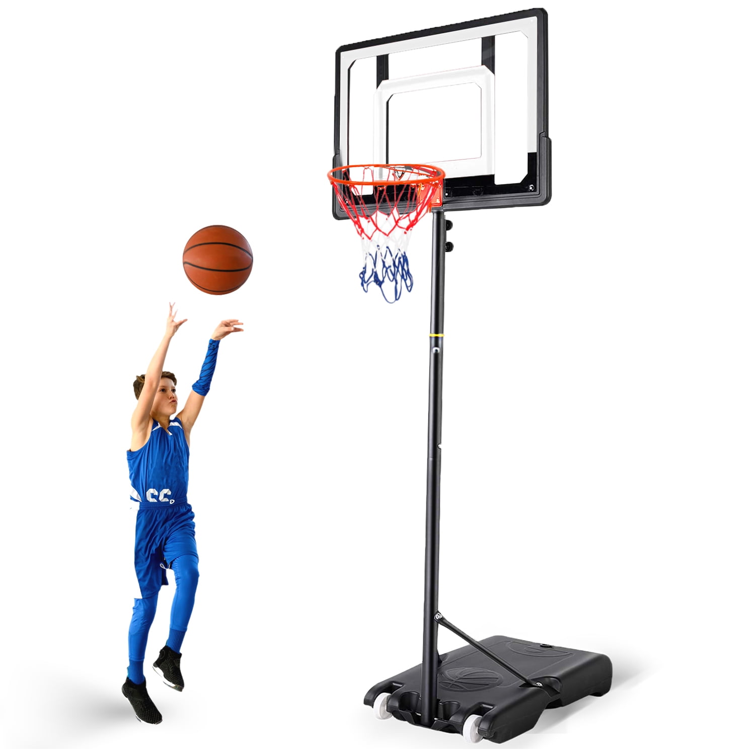 Ifanze Portable Basketball Hoop Goal 5ft7ft Adjustable, Indoor Outdoor