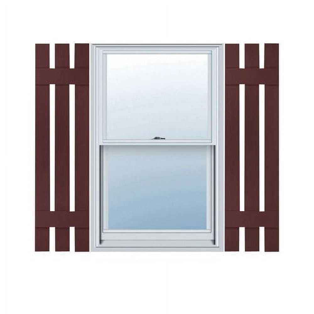 12"W x 55"H Lifetime Vinyl, Standard Three Board Spaced, Board-n-Batten Shutters, w/Installation Shutter-Lok's & Matching Screws (Per Pair), Wicker