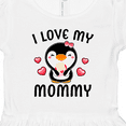 thumbnail image 4 of Inktastic I Love My Mommy with Cute Penguin and Hearts Girls Toddler Dress, 4 of 5