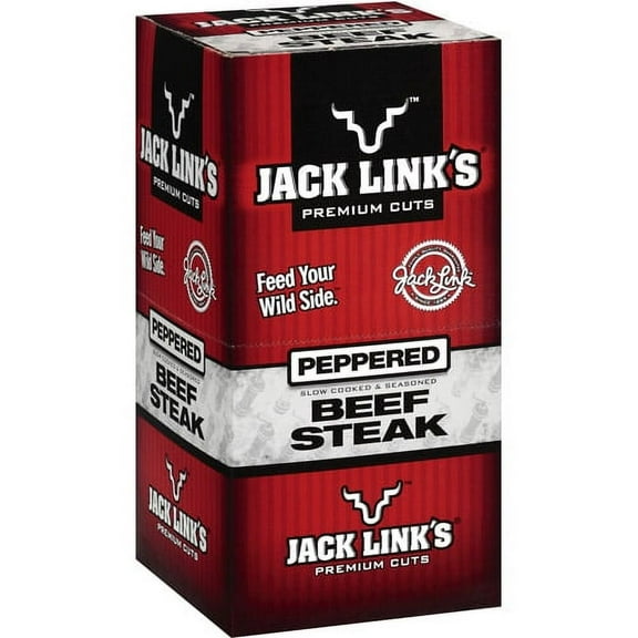 Jack Link's Peppered Beef Steak, 1 oz, 12 Count