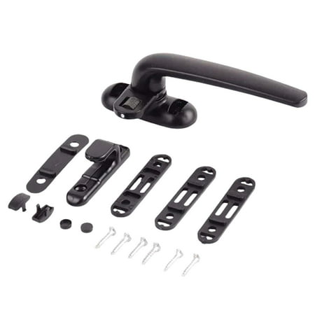 

Universal Casement Locking Handle Furniture handle for door Window Hardware Aluminum Replacement Window Handles for Double Glazing Door Right Black