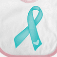 thumbnail image 4 of Inktastic Teal Awareness Ribbon Girls Baby Bib, 4 of 4