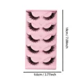 thumbnail image 5 of 5 pares de pestañas de ojo de gato, pestañas postizas de visón, pestañas largas naturales de Manga, pestañas alargadas con extremo alado, maquillaje de pestañas postizas, 5 of 5