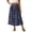 Dark Blue, variant on Jane Wardrobe Elastic High Waist Polka Dot A-Line Midi Skirt Women Stretch Flowy Vacation Casual Long Skirt 1PC XS-XXL Plus Size Friendly