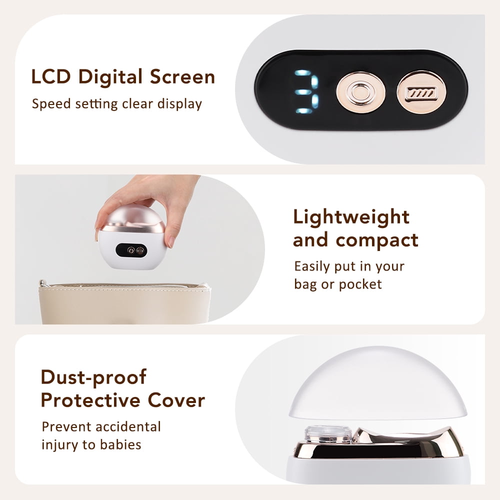 Electric Automatic Nail Clippers Trimmer, Light & 3 Speeds, File 2 in 1 Design, Nail Scraps Storage, USB Rechargeable Safety, Smart Fingernail Clipper for Adult, Seniors, Elderly