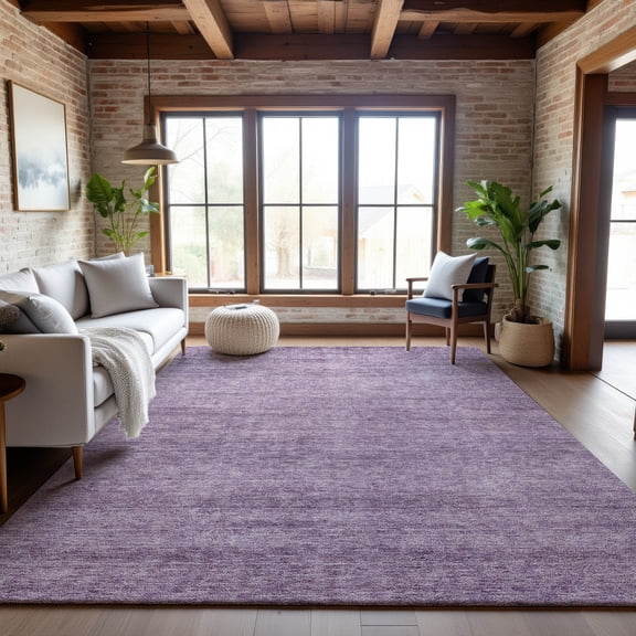Addison Rugs Mayfield Premium Machine Washable Transitional Modern Lavender Rectangle Rug, 5' x 7'6"